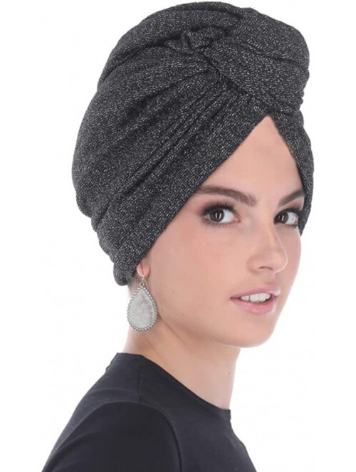 Headbands Turban Headwraps for Women with African Knot & Woven Lurex Thread for Extra Glimmer and Comfort for Cancer - C5193T...