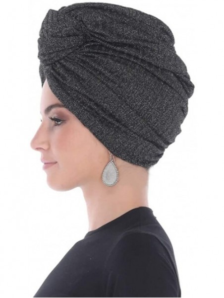 Headbands Turban Headwraps for Women with African Knot & Woven Lurex Thread for Extra Glimmer and Comfort for Cancer - C5193T...