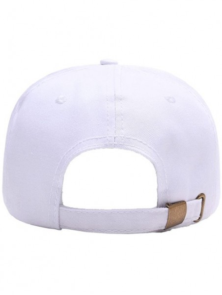 Baseball Caps Custom Embroidered Baseball Hat Personalized Adjustable Cowboy Cap Add Your Text - White - CN18H47IIWO $17.94