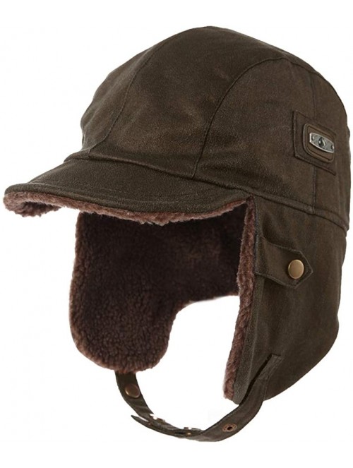 Bomber Hats Unisex Aviator Hat Winter Trapper Bomber Faux Fur Pilot Costume Trooper Cap 56-62cm - 88115-brown - C618A60MRM9 $...