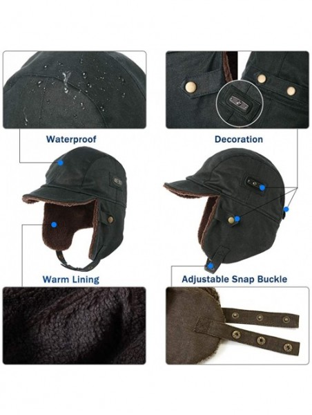 Bomber Hats Unisex Aviator Hat Winter Trapper Bomber Faux Fur Pilot Costume Trooper Cap 56-62cm - 88115-brown - C618A60MRM9 $...