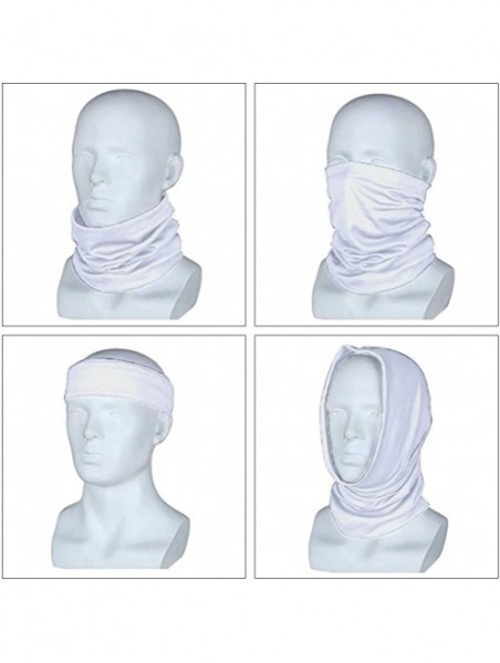 Balaclavas Unisex Seamless Neck Gaiters Bandanas - Dust Proof UV Protection Bandana Balaclava for Sport&Outdoor - White - CU1...