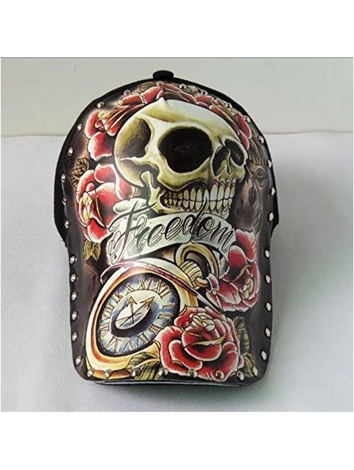 Skullies & Beanies Punk Rock Cap Hip Hop Hats for Men/Women Baseball Cap Skull Beanie - Skull Rose - CU180GR6O3N $24.14