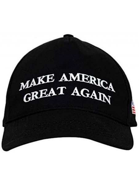 Baseball Caps Make America Great Again Donald Trump USA Cap Adjustable Baseball Hat - Black 2 - CS18QNZSNL3 $13.81