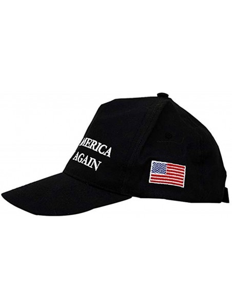 Baseball Caps Make America Great Again Donald Trump USA Cap Adjustable Baseball Hat - Black 2 - CS18QNZSNL3 $13.81