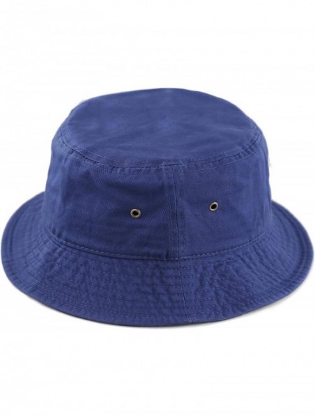 Bucket Hats Unisex 100% Cotton Packable Summer Travel Bucket Beach Sun Hat - Royal - C917X0H0Z07 $15.88