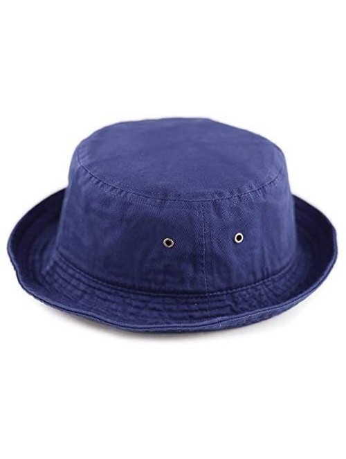 Bucket Hats Unisex 100% Cotton Packable Summer Travel Bucket Beach Sun Hat - Royal - C917X0H0Z07 $15.88