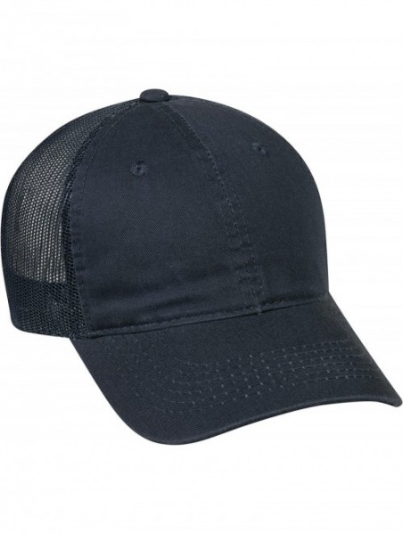 Baseball Caps Garment Washed Meshback Cap - True Navy - C011TZOOY65 $13.42