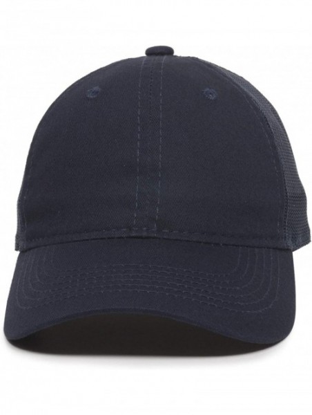 Baseball Caps Garment Washed Meshback Cap - True Navy - C011TZOOY65 $13.42