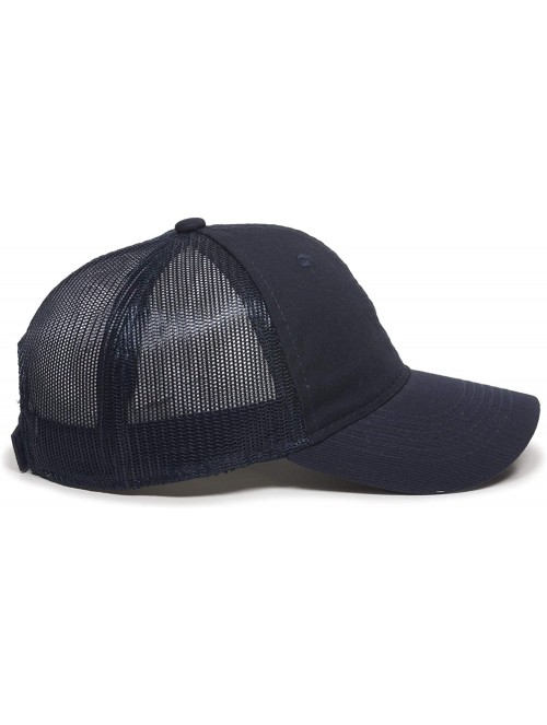 Baseball Caps Garment Washed Meshback Cap - True Navy - C011TZOOY65 $13.42