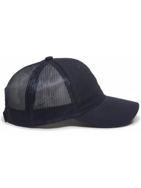 Baseball Caps Garment Washed Meshback Cap - True Navy - C011TZOOY65 $13.42