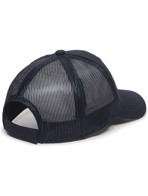 Baseball Caps Garment Washed Meshback Cap - True Navy - C011TZOOY65 $13.42