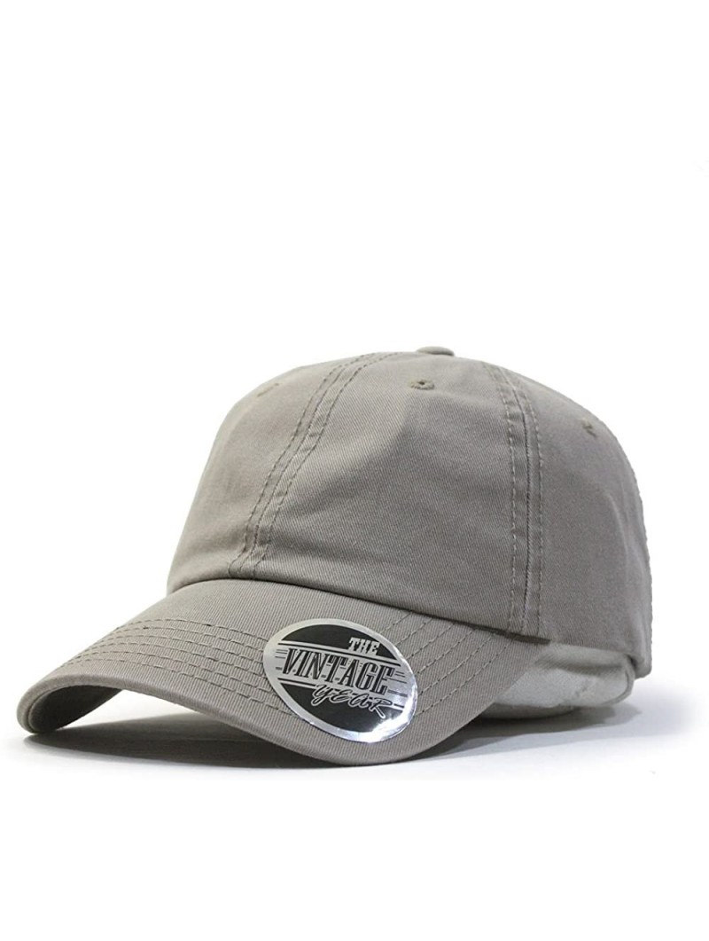 Baseball Caps Classic Solid Cotton Adjustable Dad Hat Baseball Cap - Dark Khaki - CL12O08BQP8 $15.74