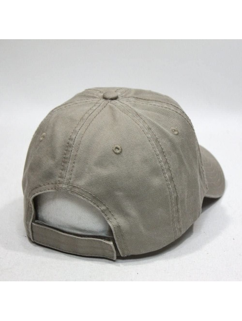 Baseball Caps Classic Solid Cotton Adjustable Dad Hat Baseball Cap - Dark Khaki - CL12O08BQP8 $15.74