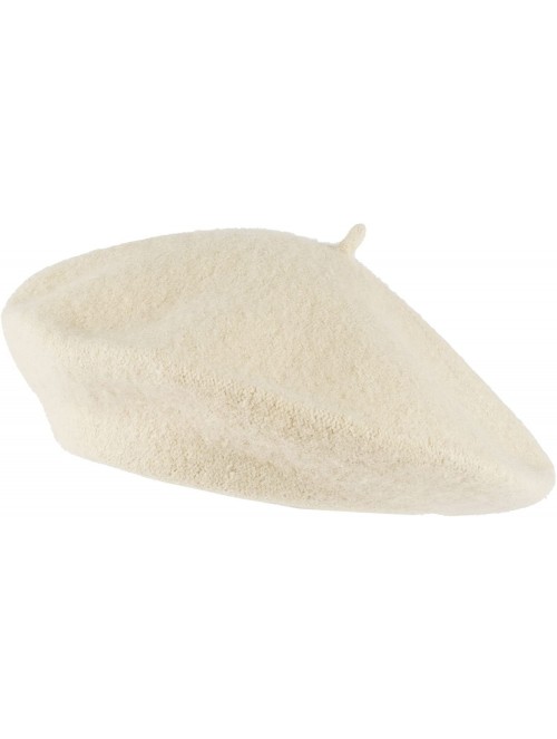 Berets Wool Blend French Beret for Men and Women in Plain Colours - Beige - CY12NH6WHAA $11.90