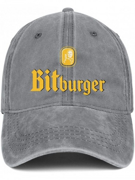 Baseball Caps Bitburger Premium Beer Logo Men's Womens Denim Baseball Hat Adjustable Snapback Beach Cap - Grey-100 - CP18WCDA...