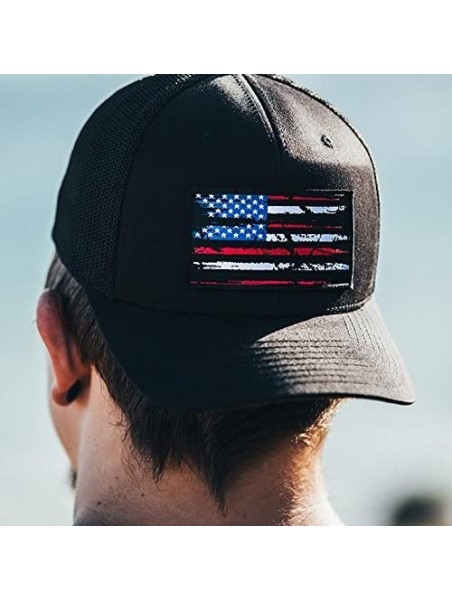 Baseball Caps American Flag Flexfit Hat - Us Flag - CL180UYK6DD $32.75