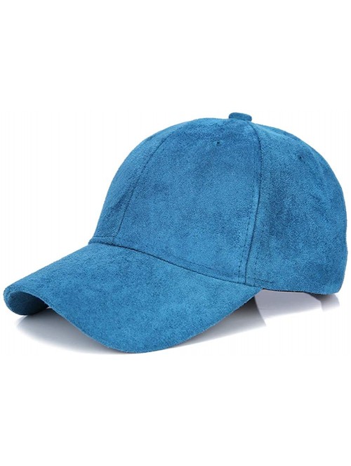 Baseball Caps Hats 2 Pack Men Women Matching Hat Baseball Cap Faux Suede Multicolor - Blue and Orange - C818O4QQZ92 $21.36