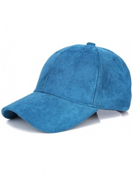 Baseball Caps Hats 2 Pack Men Women Matching Hat Baseball Cap Faux Suede Multicolor - Blue and Orange - C818O4QQZ92 $21.36