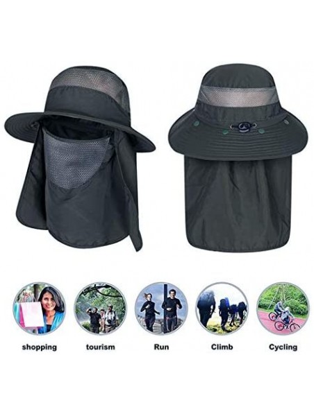 Sun Hats Outdoor Summer Sun Hat- Fashion UV Protection Wide Brim Bucket Hat for Women Men Neck Face Hiking Traveling - CZ196E...