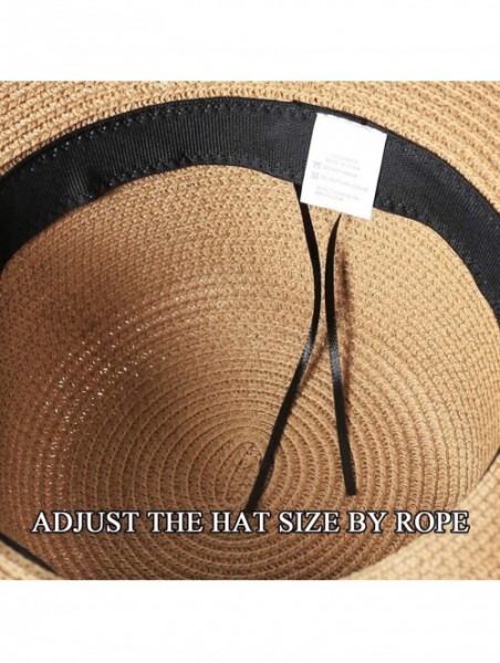 Sun Hats Floral Printed Straw Sun Hat- Bucket Hat- Beach Hat for Women?- Floral Brown- One Size - C5194OS9X24 $20.76