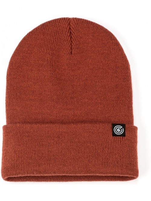 Skullies & Beanies Cuffed Beanie for Men & Women - Soft- Warm Knit - Rust - CY180AOC2C6 $12.73