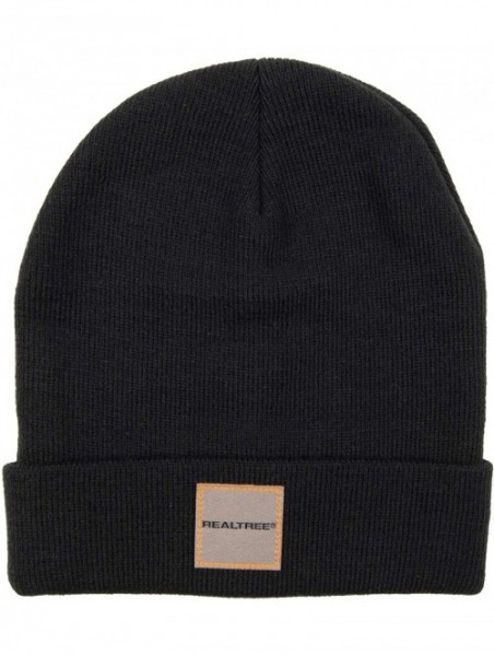 Skullies & Beanies Real Tree Men's Cold Weather Warm Knit Beanie Winter Hat- Black- One Size - Black - C318ULO9O5Q $14.95