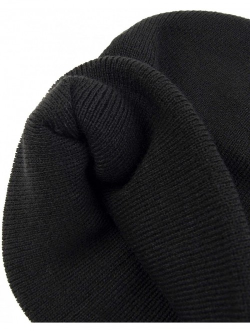 Skullies & Beanies Real Tree Men's Cold Weather Warm Knit Beanie Winter Hat- Black- One Size - Black - C318ULO9O5Q $14.95