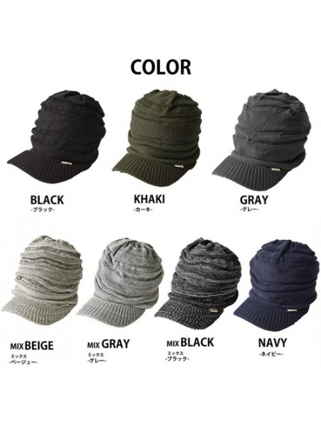 Skullies & Beanies Mens Summer Knit Beanie Hat - Womens Slouchy Visor Cap Winter Baggy Slouch Knit - Gray - CH11K50YDKP $23.66