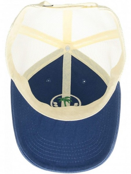 Baseball Caps Unisex-Adult Soft Mesh Back Cap - Palm Vintage Blue - CW188TS8G2D $18.09