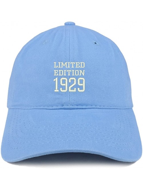 Baseball Caps Limited Edition 1929 Embroidered Birthday Gift Brushed Cotton Cap - Carolina Blue - CD18CO7X8XD $23.91