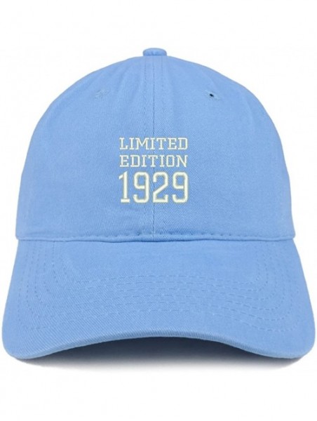 Baseball Caps Limited Edition 1929 Embroidered Birthday Gift Brushed Cotton Cap - Carolina Blue - CD18CO7X8XD $23.91