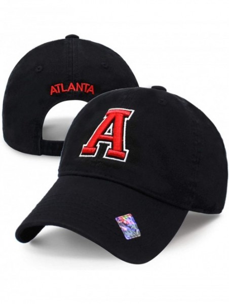 Baseball Caps Football City 3D Initial Letter Polo Style Baseball Cap Black Low Profile Sports Team Game - Atlanta - C5189WHS...