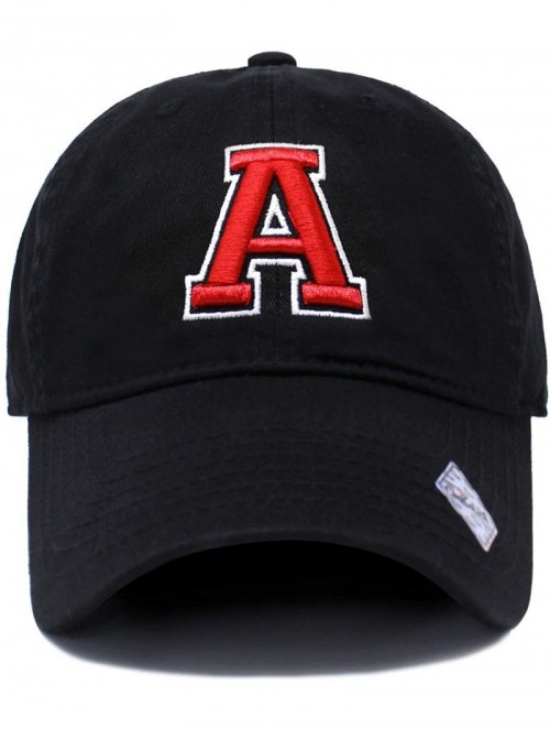 Baseball Caps Football City 3D Initial Letter Polo Style Baseball Cap Black Low Profile Sports Team Game - Atlanta - C5189WHS...