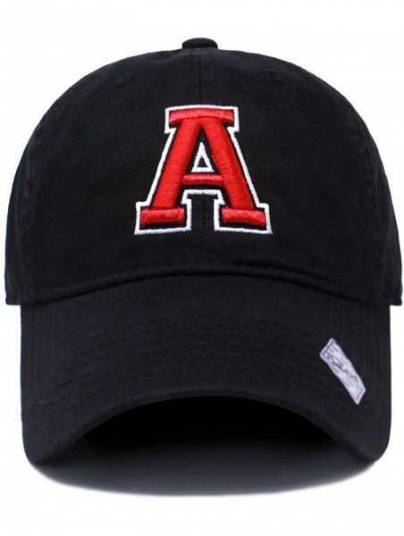 Baseball Caps Football City 3D Initial Letter Polo Style Baseball Cap Black Low Profile Sports Team Game - Atlanta - C5189WHS...