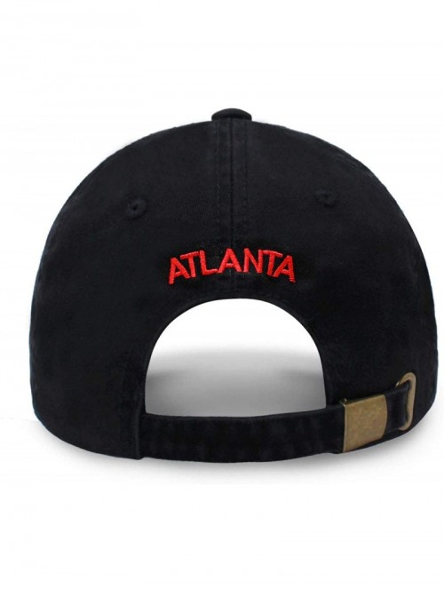 Baseball Caps Football City 3D Initial Letter Polo Style Baseball Cap Black Low Profile Sports Team Game - Atlanta - C5189WHS...