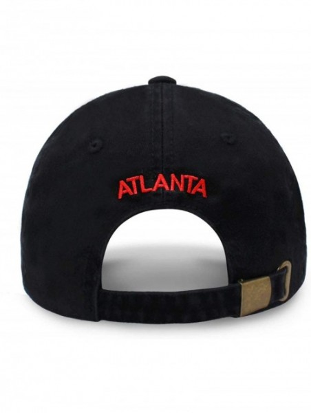 Baseball Caps Football City 3D Initial Letter Polo Style Baseball Cap Black Low Profile Sports Team Game - Atlanta - C5189WHS...