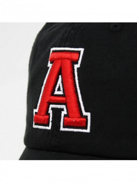 Baseball Caps Football City 3D Initial Letter Polo Style Baseball Cap Black Low Profile Sports Team Game - Atlanta - C5189WHS...