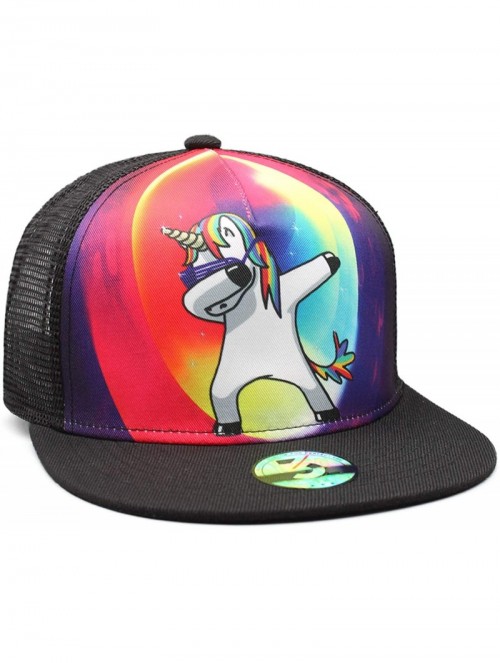 Baseball Caps Unicorns/Dinosaur Baseball Cap Snapback Hip Hop Funny Trucker Hat - Unicorn - C818H0YG2QC $21.96