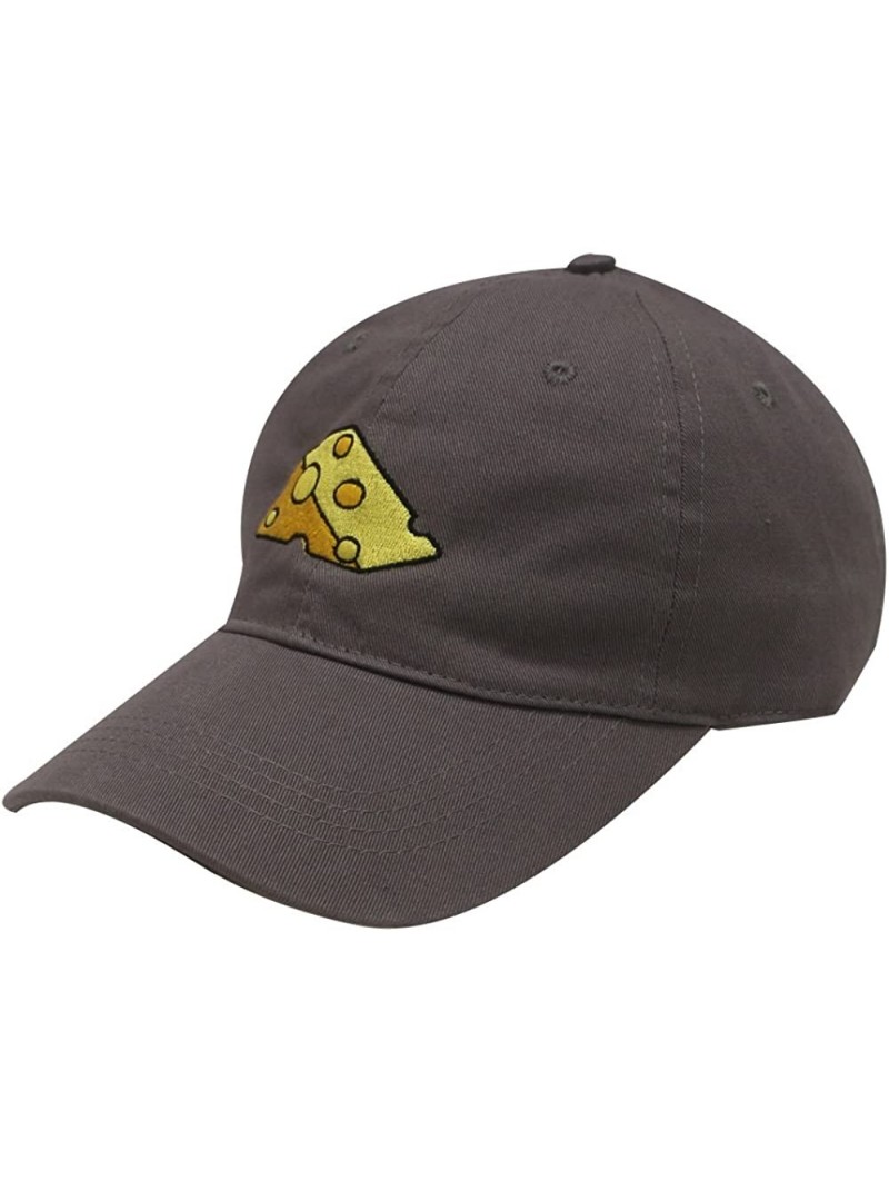 Baseball Caps Cheese Cotton Baseball Dad Caps - Dark Grey - CD12MZXBUJ2 $18.21