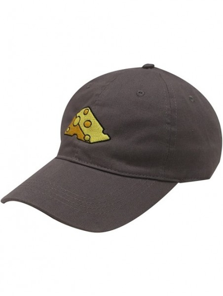 Baseball Caps Cheese Cotton Baseball Dad Caps - Dark Grey - CD12MZXBUJ2 $18.21