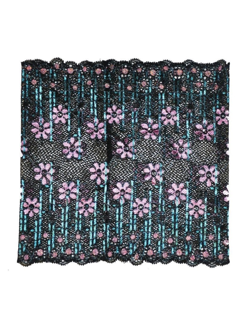 Headbands Women's Lace Under Hijab Headband Flowers on Black - Flowers on Black - C2123EBTXPB $15.18