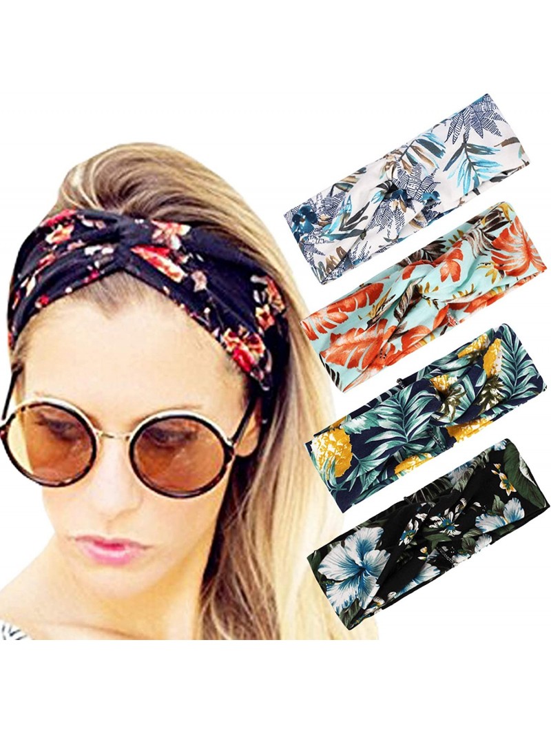 Headbands 1950's Vintage Modern Style Elastic Women Turban Headbands Twisted Cute Hair Band Accessories - CK18ENHEO8G $13.55