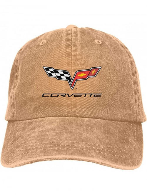 Baseball Caps Adult Men's Corvette 2015 100% Cotton Workout Cap Adjustable Unstructured Hat - Natural - CM18WXOQTCD $18.93