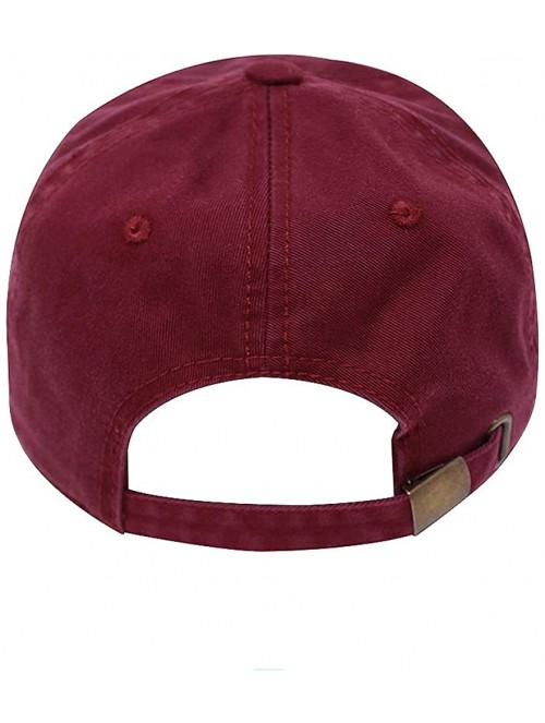 Baseball Caps Be Kind Trendy Fashion Dad Hat Cotton Baseball Cap Polo Style Low Profile - Cotton Burgundy - CI18SXQKX70 $17.36