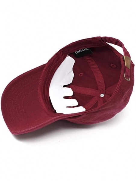 Baseball Caps Be Kind Trendy Fashion Dad Hat Cotton Baseball Cap Polo Style Low Profile - Cotton Burgundy - CI18SXQKX70 $17.36