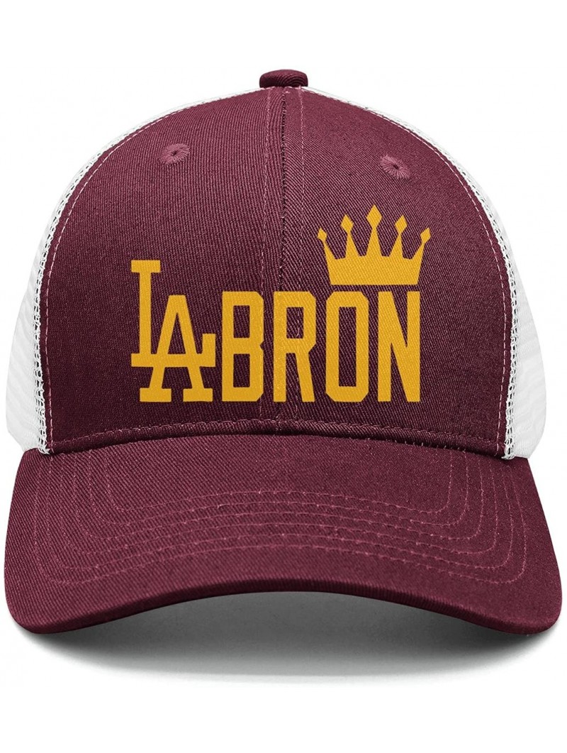 Skullies & Beanies Orange-LABRON-Creative-Basketball-Crown Mens Adjustable Funny Saying mesh Fitted Hats - CD18GL4MN67 $29.37