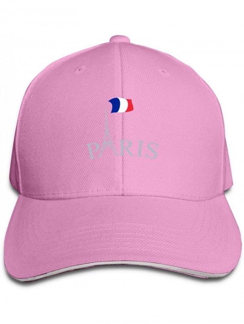 Baseball Caps Paris France Flag Baseball Cap Unisex Sports Adjustable Dad Ball Hat - Pink - CU196SY0AT5 $13.96