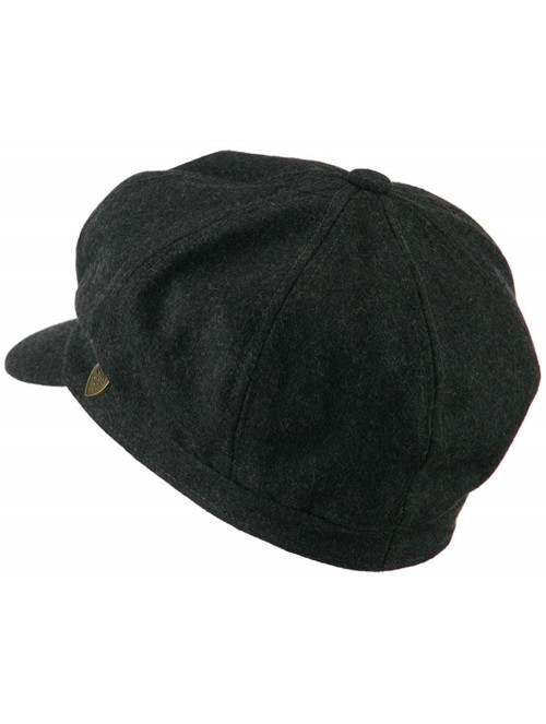 Newsboy Caps Wool Solid Spitfire Hat - Dark Grey - CG11I67LSVL $28.22