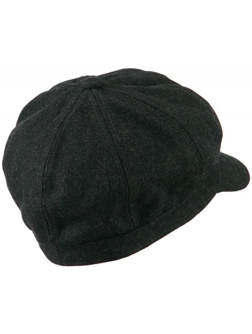 Newsboy Caps Wool Solid Spitfire Hat - Dark Grey - CG11I67LSVL $28.22